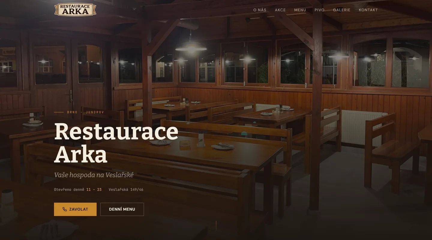 Restaurace Arka, Restaurant